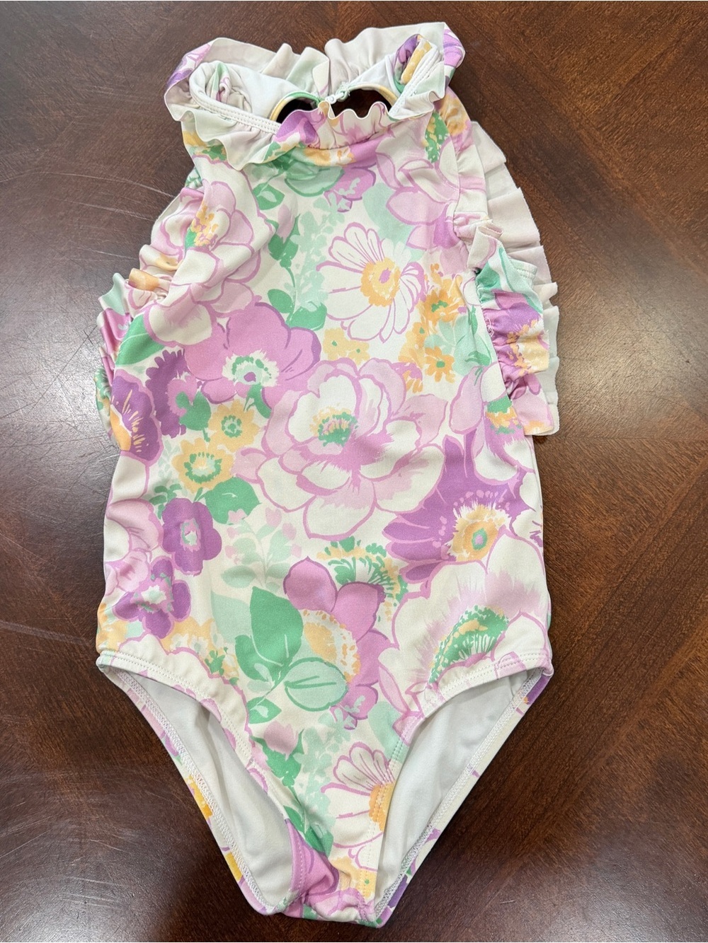 Janie and Jack Floral One-Piece Swimsuit Size 7